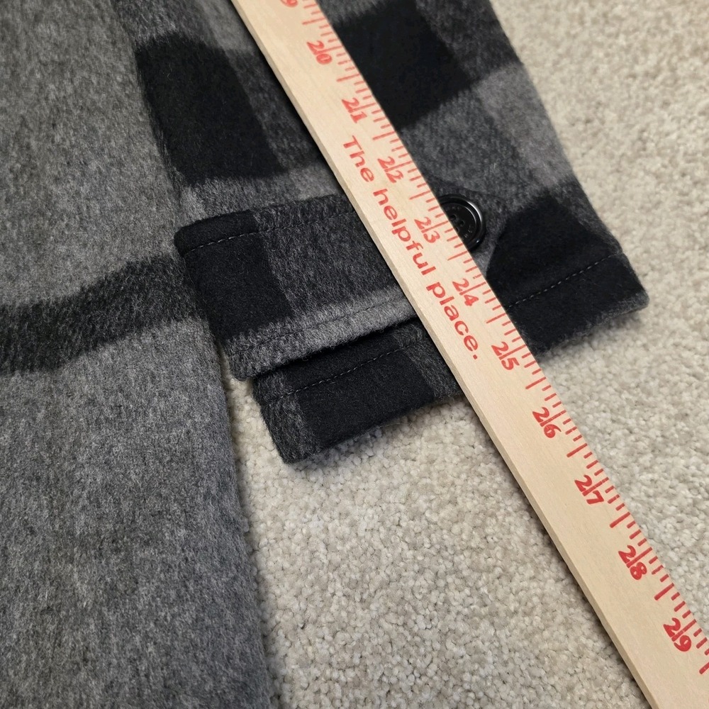 Burberry‎ Brit Gray Plaid Wool Duffle Coat Blue Fox Fur Hood Womens US 10 IT 44 - Picture 9 of 16